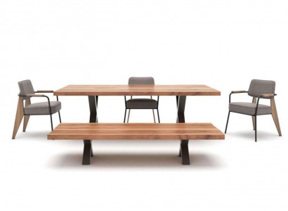 Designer dining room set table chairs dining bench modern style wooden furniture